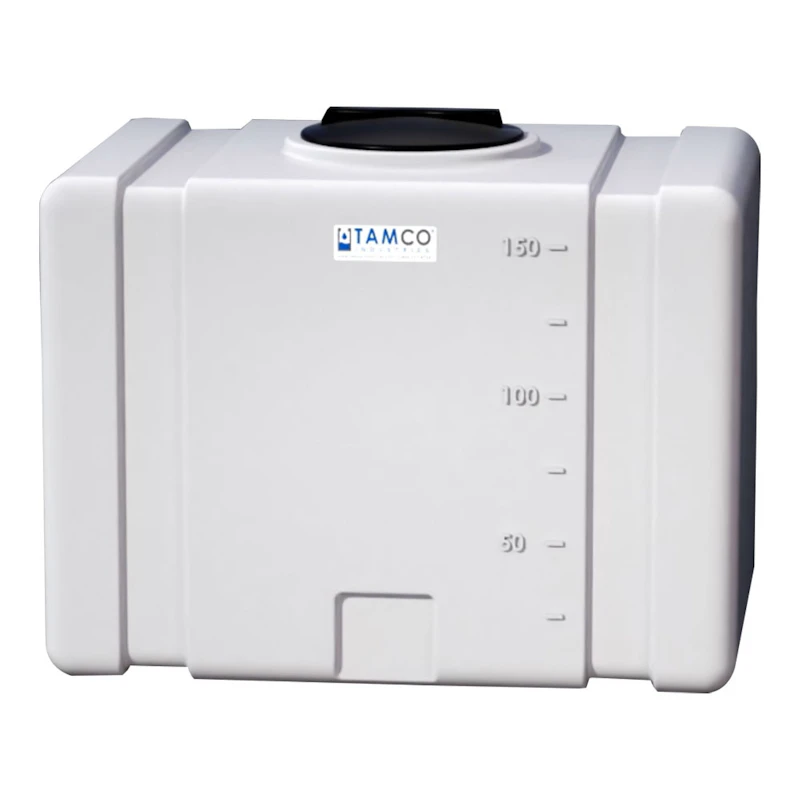 150 Gallon Natural Tamco® Bulk Utility Tank with 12" Gasketed Lid - 42-1/2" L x 30-1/2" W x 35-1/4" Hgt.
