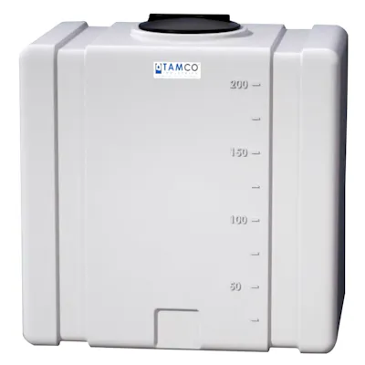 200 Gallon Natural Tamco® Bulk Utility Tank with 12" Gasketed Lid - 42-1/2" L x 30-1/2" W x 45-1/4" Hgt.