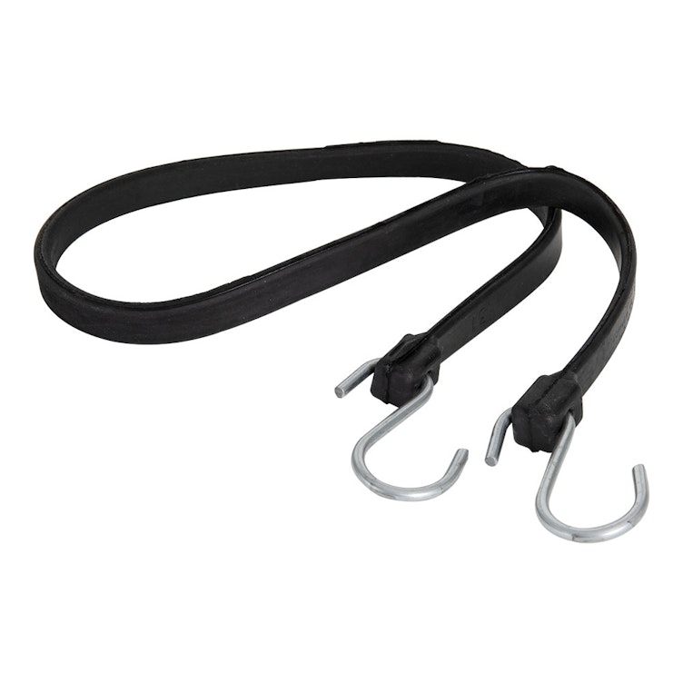 31" L Black EPDM Rubber Utility Strap with S-Hooks