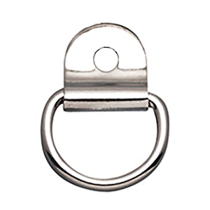 0.82" Ring ID L x 0.55" Ring ID W Type 316 Stainless Steel Folding Pad Eye with 1 Mounting Hole for #14 Pan Head Screw