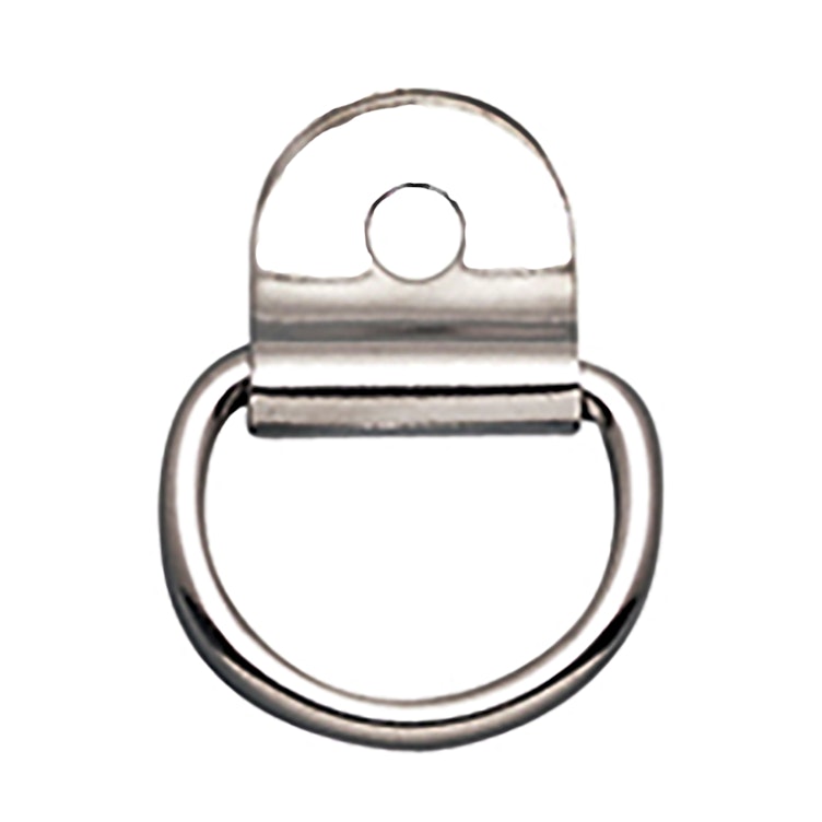 0.82" Ring ID L x 0.55" Ring ID W Type 316 Stainless Steel Folding Pad Eye with 1 Mounting Hole for #14 Pan Head Screw