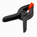 4-1/2" L Black Plastic Heavy-Duty Spring Clamp with Orange Swivel Pads