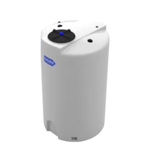 Gemini® 420 Gallon Tan XLPE Dual Containment Tank (1.9 Specific Gravity) with Domed Top & 16" Twist Lid - 48" Dia. x 80" Hgt.