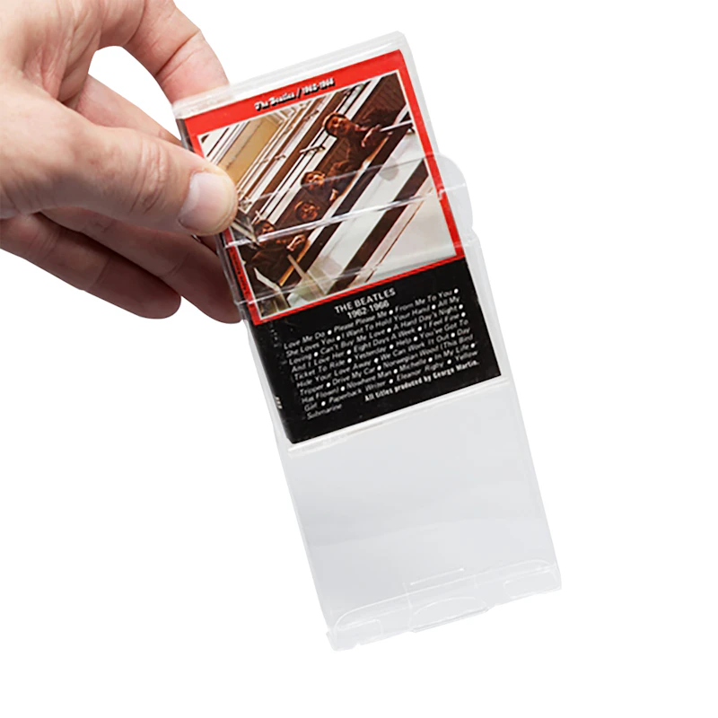 BOXPRO® Crystal Clear Protector for Audio Cassette Case Only - 4-3/8" L x 2-13/16" W x 11/16" Hgt. (Package of 10)