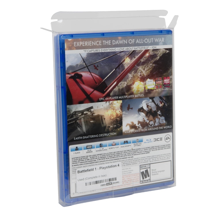 BOXPRO® Crystal Clear Protector for Xbox One™, PS4®, PS5®, Ultra HD DVD & Blu-ray Case - 6-13/16" L x 5-3/8" W x 9/16" Hgt. (Package of 10)