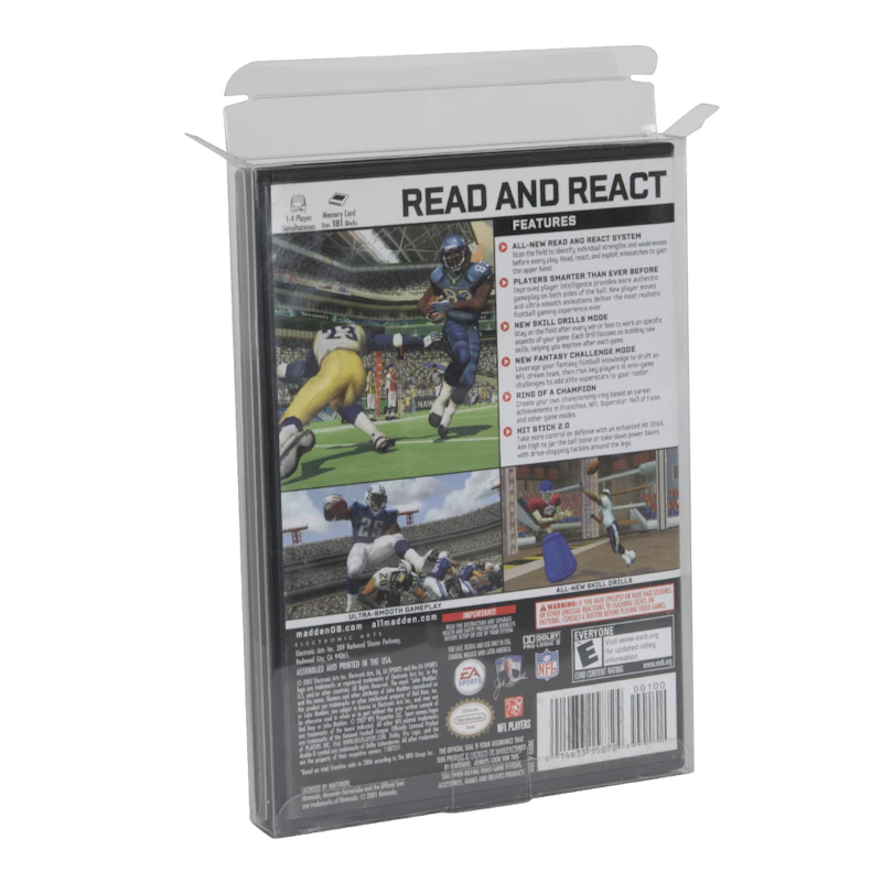 BOXPRO® Crystal Clear Protector for DVD, Wii™, PS2, Xbox & GameCube Case - 7-9/16" L x 5-7/16" W x 11/16" Hgt. (Package of 10)