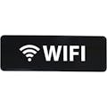 "WiFi" Black & White Self-Adhesive Sign with Symbol - 9" L x 3" Hgt.