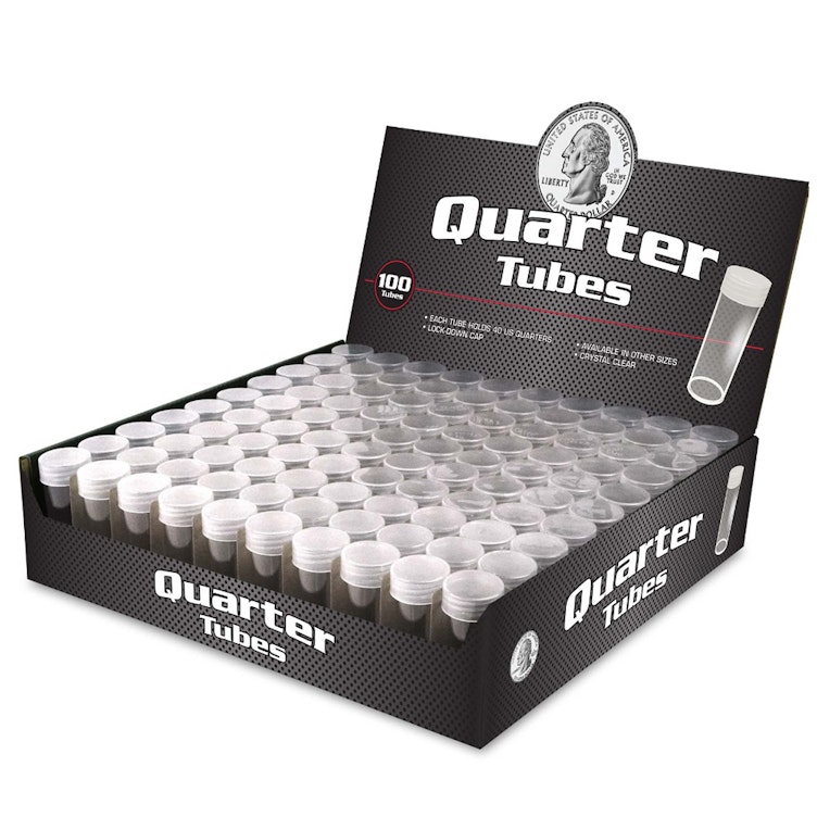 BCW® Quarter Coin Tube (Pack of 100)