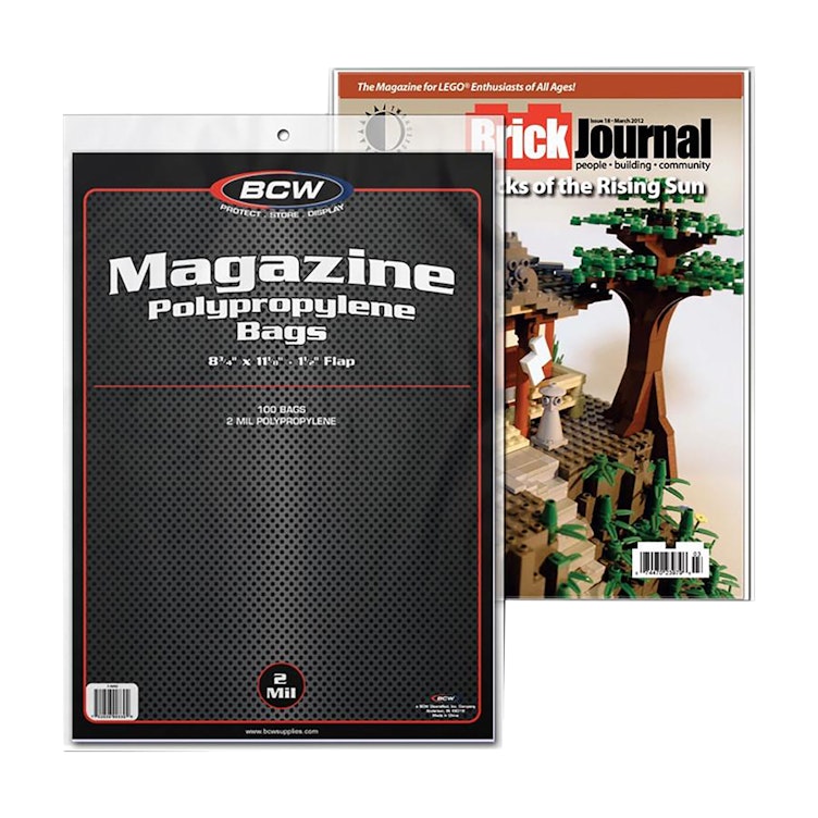 BCW® 8-3/4” Magazine Bag for Standard Magazines (Pack of 100)