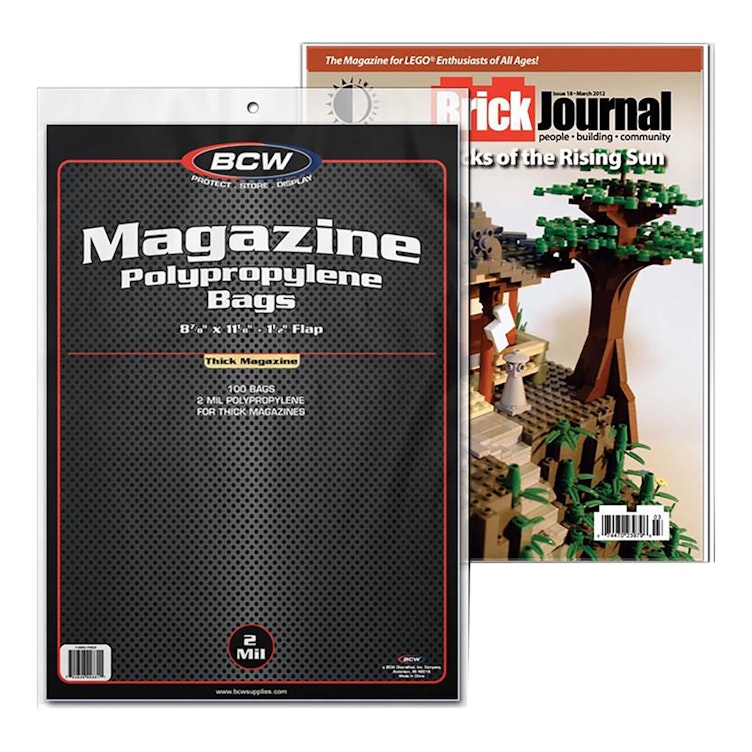 BCW® 8-7/8” Magazine Bag for Thick Magazines (Pack of 100)