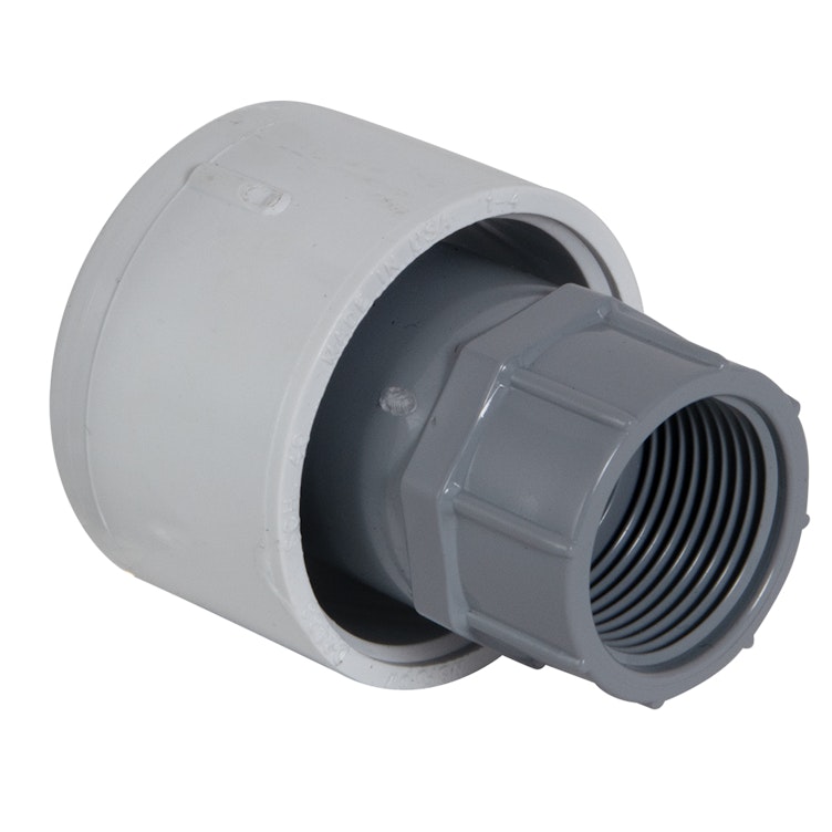 3/4" NPT Gray & White Schedule 40 PVC Female Threaded Tank Vent Cap