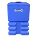 175 Gallon Blue LLDPE Square Gemini² Dual Containment® Tank (1.5 Specific Gravity) with 8" Twist Lid & Ribbed Bottom - 35" L x 35" W x 57" Hgt.