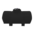 330 Gallon Black LLDPE ProChem® Horizontal Leg Tank (1.5 Specific Gravity) with 16" Twist Lid - 36" Dia. x 80" L