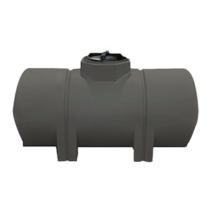 330 Gallon Dark Gray LLDPE ProChem® Horizontal Leg Tank (1.5 Specific Gravity) with 16" Twist Lid - 36" Dia. x 80" L