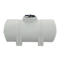 330 Gallon Natural XLPE ProChem® Horizontal Leg Tank (1.5 Specific Gravity) with 16" Twist Lid - 36" Dia. x 80" L