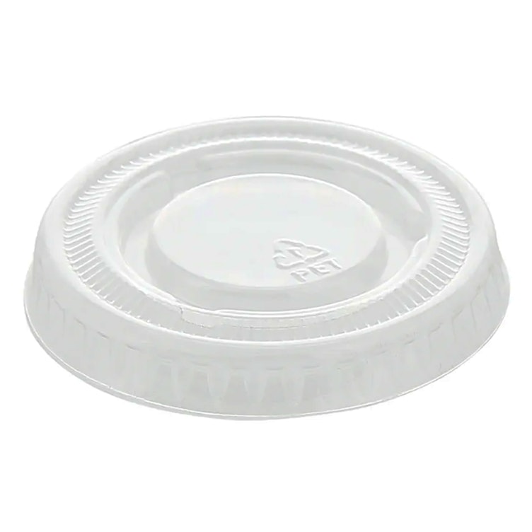 Natural PET Lid for 1 oz. Polypropylene Portion Cup - Case of 2500