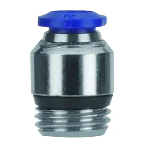 1/4" Push-to-Connect x 1/4" SWIFTFIT Universal Thread 87 Series Nickel-Plated Brass Straight Male Adapter with Internal Hex