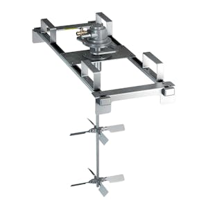 Dynamix 4 HP Air-Powered Direct-Drive Bridgemount Tote Mixer with 1" Dia. x 36" L Shaft & Dual 13" Pitched Collapsible Blades