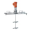 Dynamix 1 HP TEFC Electric Gear-Drive Bridgemount Tote Mixer with 1" Dia. x 36" L Shaft & 13" Dynoflow Blades
