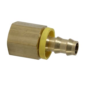 3/8"-18 FNPTF x 3/8" Hose Barb Brass Female Push-Lok® Fitting