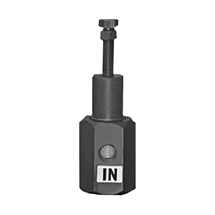 1/4" Threaded Gray PVC Pressure Relief Valve - 15 psi to 75 psi