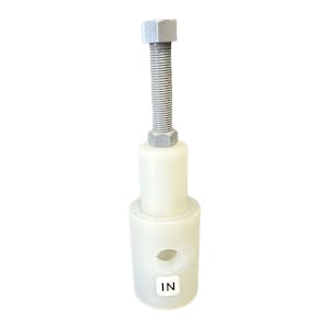1/4" Threaded Natural Polypropylene Pressure Relief Valve - 15 psi to 75 psi