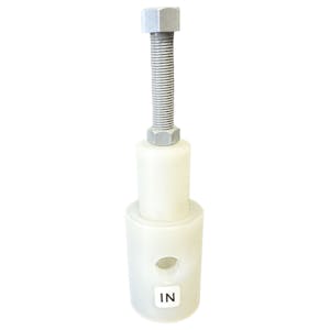 1/4" Threaded Natural Polypropylene Pressure Relief Valve - 60 psi to 120 psi