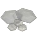 1-1/2" Dia. Clear ABS H2X Hollow Floating Hexagon - Case of 200