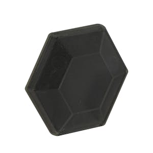 1-1/2" Dia. Black ABS H2X Hollow Floating Hexagon - Case of 200