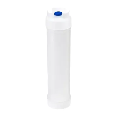 16 oz. Slim Natural Polyethylene EZ-KLEEN® Round Sauce Bottle with Blue High Viscosity Valve