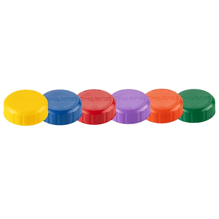 Color-Coded Solid Caps for 24 oz. EZ-KLEEN® Round Sauce Bottles - Package of 6