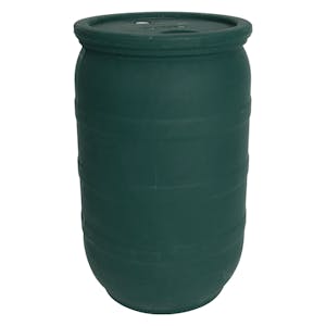 30 Gallon Forest Green Tamco® Closed Head Drum with 3/4" & 2" NPS Bungs