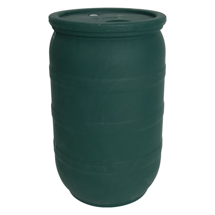 30 Gallon Forest Green Tamco® Closed Head Drum with 3/4" & 2" NPS Bungs