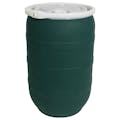 30 Gallon Forest Green Tamco® Open Head Drum with Threaded Bungs
