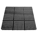 Black Interlocking Slip Resistant Floor Mat 3' x 3' x 1/2"