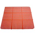 Red Interlocking Slip Resistant Floor Mat 3' x 3' x 1/2"
