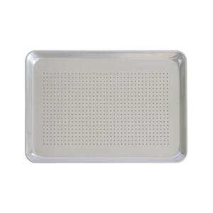 1/2 Size 13" x 18" 18 Gauge Aluminum Sheet Pan - 1/8" Dia. Perforations