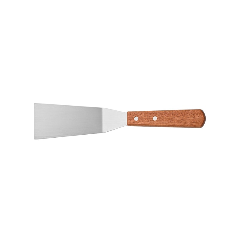 Stainless Steel Grill Turner with Wood Handle - 4.25" x 2.125" Blade