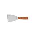 Stainless Steel Grill Scraper with Wood Handle - 4.5" x 3.125" Blade
