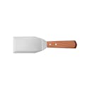 Stainless Steel Beveled Edge Turner with Wood Handle - 5.125" x 2.875" Blade
