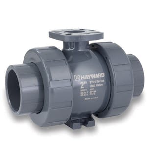 Hayward® PFAS-Free TBH Series True Union Ball Valves for Actuation