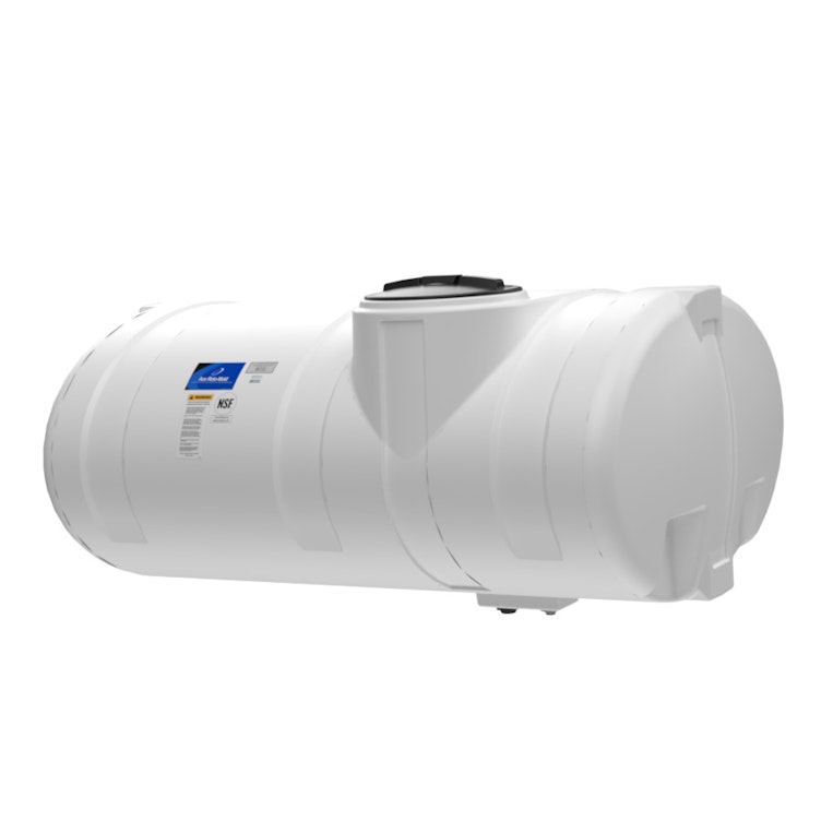 500 Gallon Elliptical Tank with  2.5" Standard Sump & Offset 16" Lid - 58" x 83" x 42"