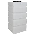 100 Gallon Natural LLDPE Tamco® Rectangular Ribbed Tank with 16" Lid & 20 Gallon Graduations - 24" L x 24" W x 45" Hgt.