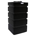 100 Gallon Black LLDPE Tamco® Rectangular Ribbed Tank with 16" Lid & 20 Gallon Graduations - 24" L x 24" W x 45" Hgt.