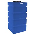 100 Gallon Blue LLDPE Tamco® Rectangular Ribbed Tank with 16" Lid & 20 Gallon Graduations - 24" L x 24" W x 45" Hgt.