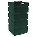 100 Gallon Forest Green LLDPE Tamco® Rectangular Ribbed Tank with 16" Lid & 20 Gallon Graduations - 24" L x 24" W x 45" Hgt.