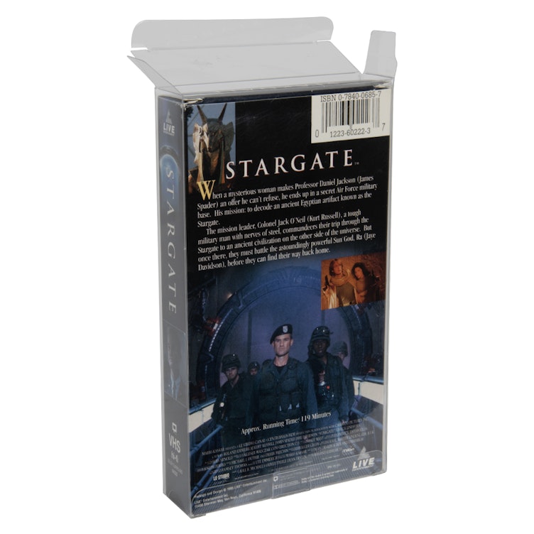 BOXPRO® Crystal Clear Protector for VHS Slip Case - 7-9/16" L x 4-13/16" W x 1-1/8" Hgt. (Package of 10)