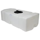 125 Gallon Natural LLDPE Tamco® Rectangular Low-Profile Graduated Tank with 8" Vented Lid  & 3/4" Side Fitting - 46" L x  40" W x 19-1/2" Hgt.