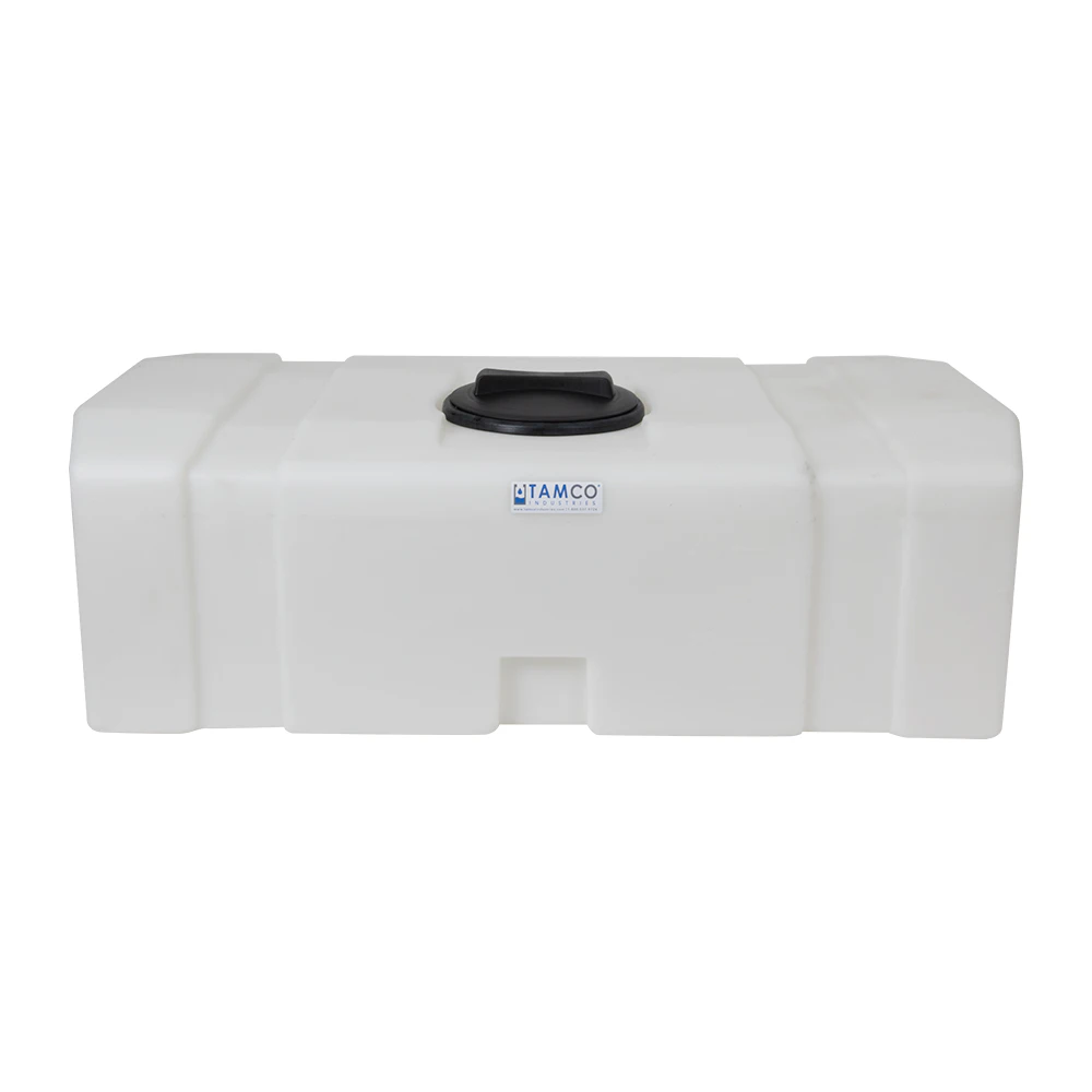 100 Gallon Natural LLDPE Tamco® Rectangular Low-Profile Graduated Tank ...