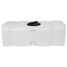 50 Gallon Natural LLDPE Tamco® Rectangular Low-Profile Graduated Tank with 8" Gasketed Lid  & 3/4" Side Fitting - 46" L x  24" W x 14" Hgt.